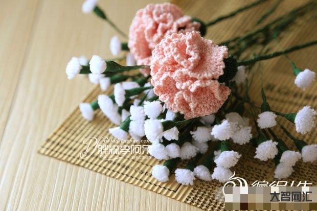 钩康乃馨教程详细教程花拖教程