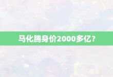 马化腾身价2000多亿?-大智网汇