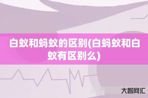 白蚁和蚂蚁的区别-白蚂蚁和白蚁有区别么 白蚁和蚂蚁的区别-白蚂蚁和白蚁有区别么