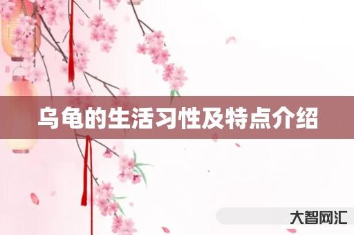 乌龟的生活习性及特点介绍 乌龟的生活习性及特点介绍