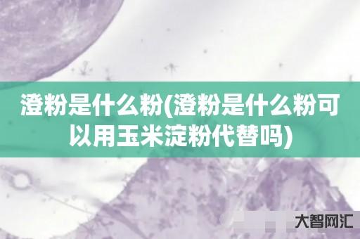 澄粉是什么粉-澄粉是什么粉可以用玉米淀粉代替吗 澄粉是什么粉-澄粉是什么粉可以用玉米淀粉代替吗