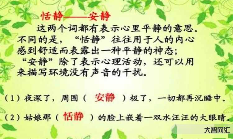 恬静的意思