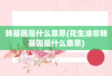 转基因是什么意思-花生油非转基因是什么意思-大智网汇