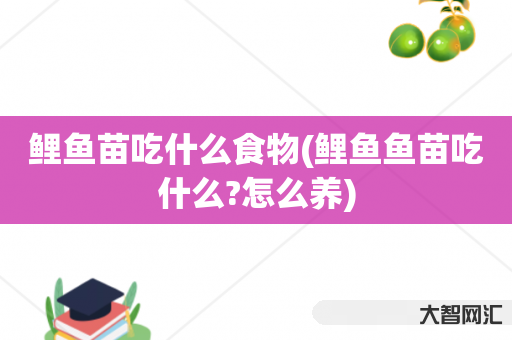 鲤鱼苗吃什么食物(鲤鱼鱼苗吃什么?怎么养) 鲤鱼苗吃什么食物(鲤鱼鱼苗吃什么?怎么养)