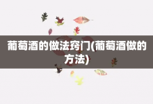 葡萄酒的做法窍门-葡萄酒做的方法-大智网汇