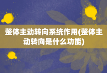整体主动转向系统作用-整体主动转向是什么功能-大智网汇