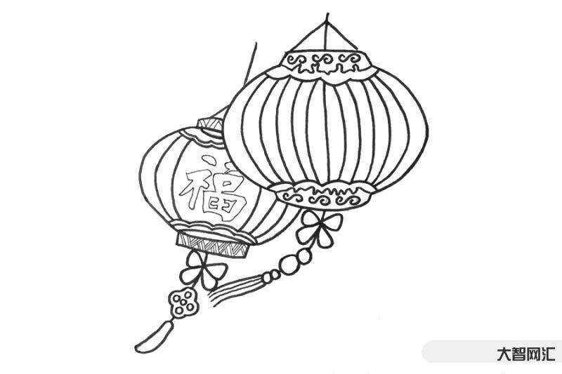 2、如何画灯笼?