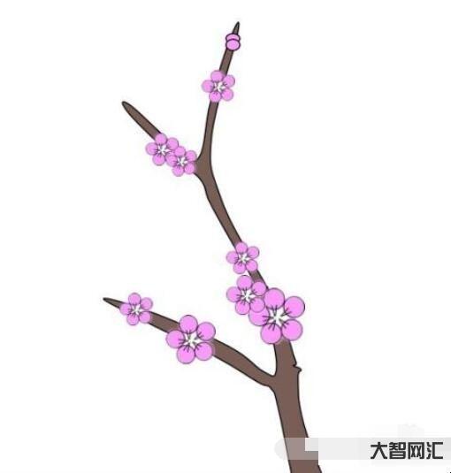 桃花简笔画怎么画