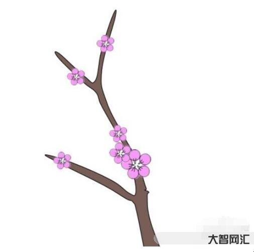 桃花简笔画怎么画