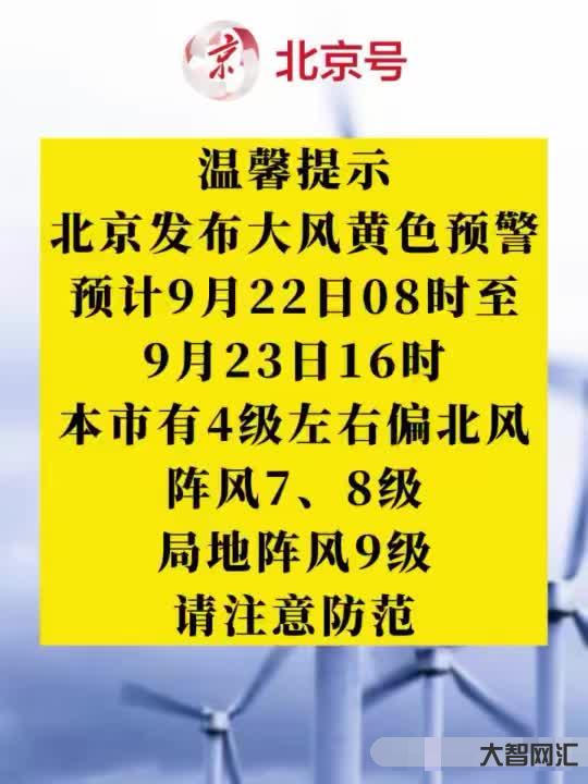 北京几天大风预警了啊今天-阵风六七级!北京今日最高气温-1℃,今起三天-大智网汇