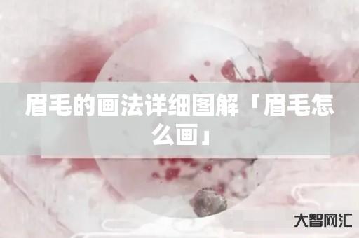 谁知道眉毛的画法详细图解「眉毛如何画」-大智网汇