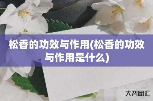 谁知道松香的功效与作用-松香的功效与作用是什么-大智网汇