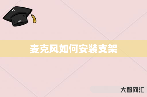 谁知道麦克风如何安装支架-大智网汇