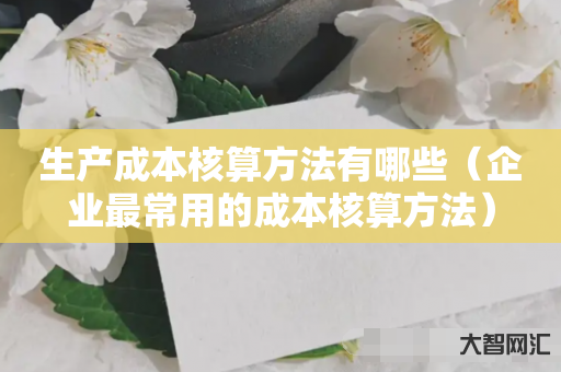 给大家科普下生产成本核算方法有哪些-企业最常用的成本核算方法-大智网汇