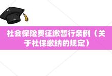 社会保险费征缴暂行条例-关于社保缴纳的规定-大智网汇
