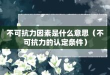 不可抗力因素是什么意思-不可抗力的认定条件-大智网汇