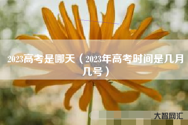 2023高考时间是几月几号考试-2023高考全国统考时间公布→-大智网汇