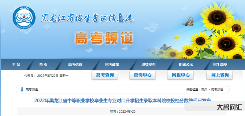黑龙江省招生考试信息港-考试报名、查分、成绩查询平台-大智网汇